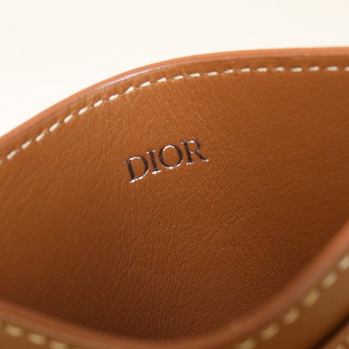 Christian Dior 2ESCH135DCO Card holder CD diamond  PVC  brown Women