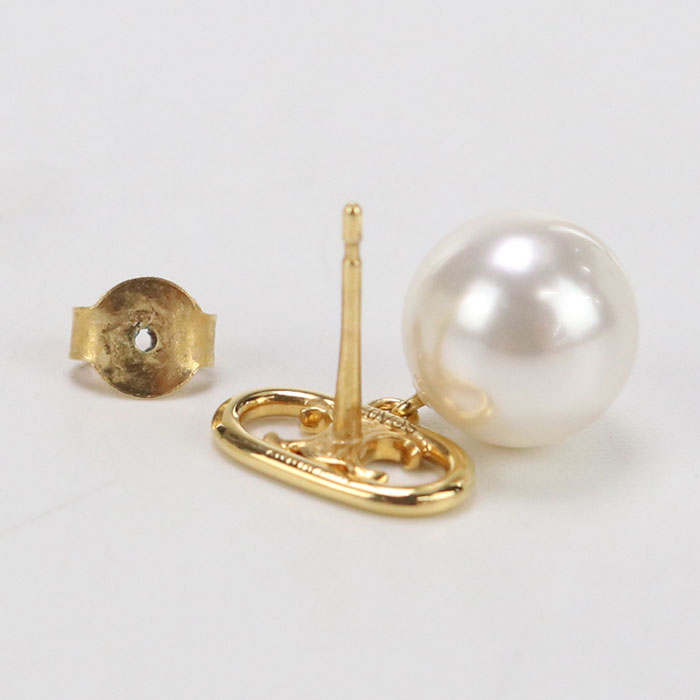 CELINE 46W796BPE Pearl Pierce Triomphe Pierce metal/Pearl gold Women