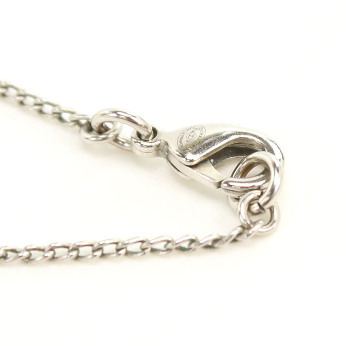 CHANEL CH91245 Rhinestone Necklace COCO Mark Necklace metal silver Women