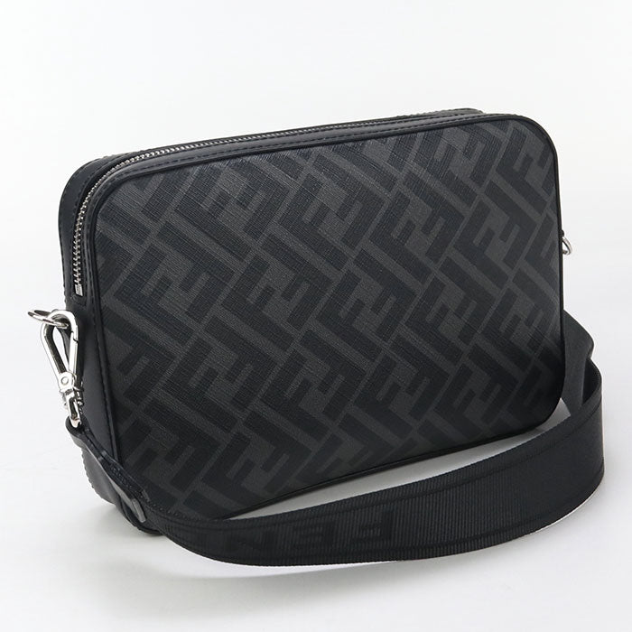 FENDI 7M0286 ALKA F0R2A Camera case Diagonal Shoulder Bag PVC/leather black mens