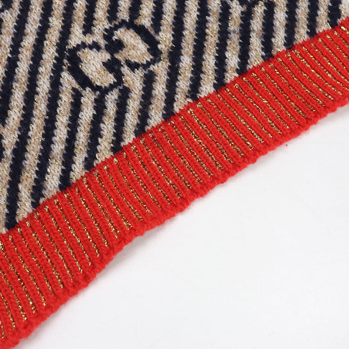 GUCCI Scarf wool/Nylon navy Women