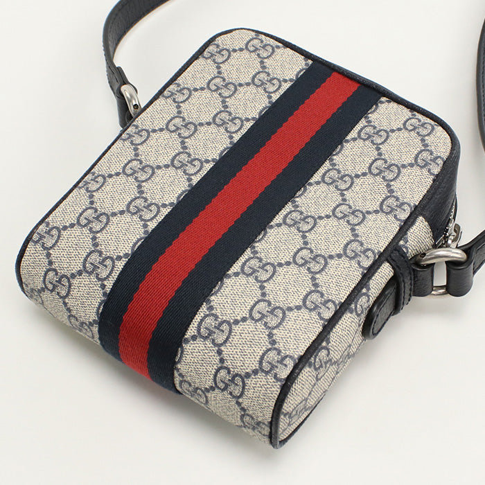 GUCCI 598127 Mini messenger  Ofidia Diagonal Shoulder Bag GG Supreme navy mens
