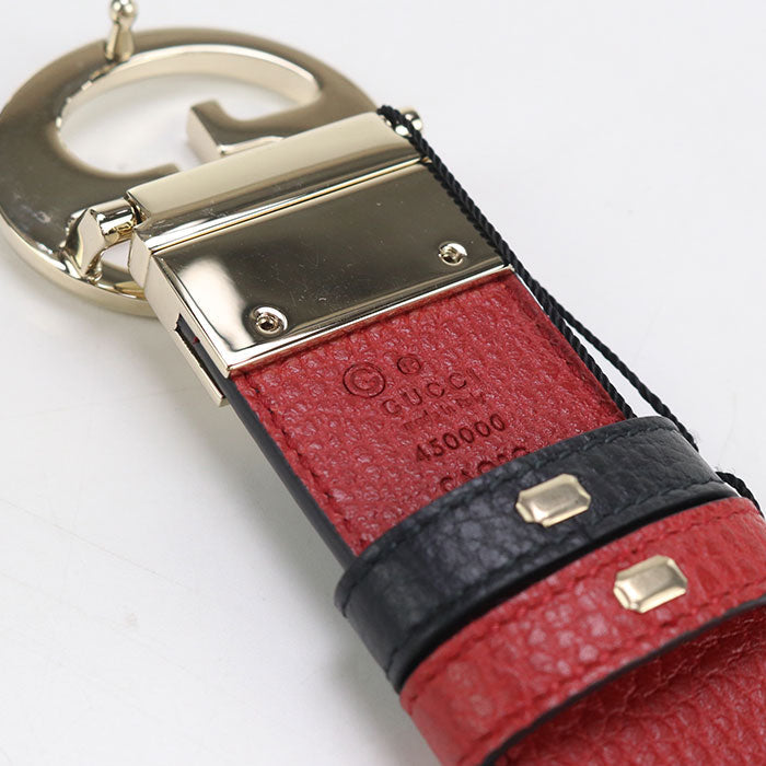 GUCCI 450000 Reversible belt Interlocking G belt leather black mens