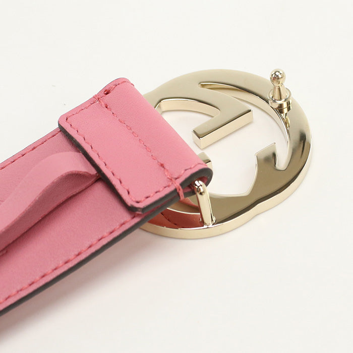 GUCCI 546386 Interlocking G belt leather pink Women