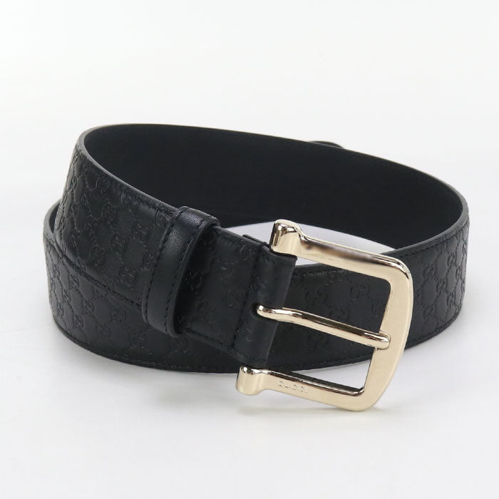 GUCCI 281548 Micro Guccisima belt leather black mens