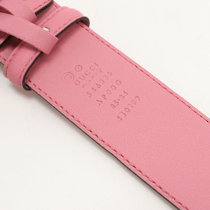 GUCCI 546386 belt Interlocking G belt leather pink unisex