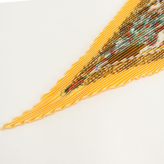 HERMES Scarf Pleated Kare 90 Fir Tree silk Multicolor Women