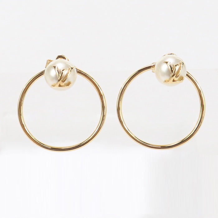 LOUIS VUITTON M01237 Pierce Pierceã»LV Eclipse Pearl metal gold Women