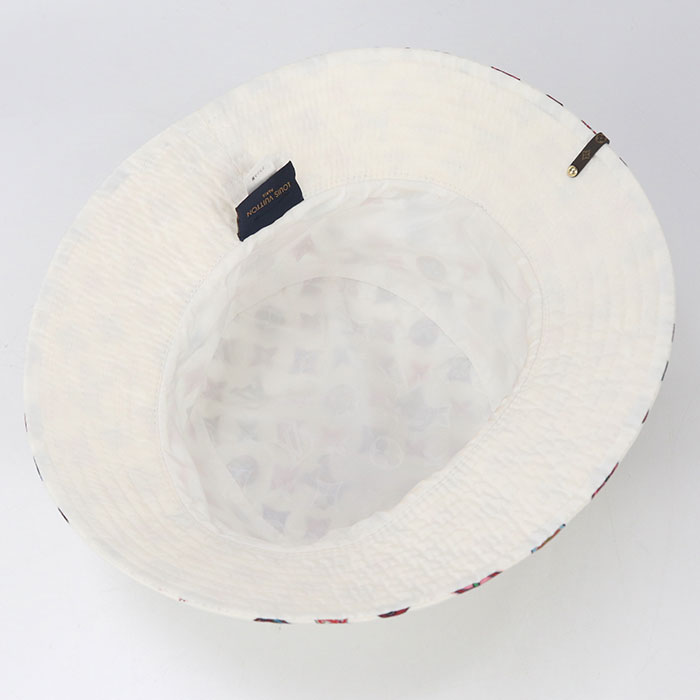 LOUIS VUITTON M76719 hat Monogram Bob Lovelygram hat polyamide white unisex