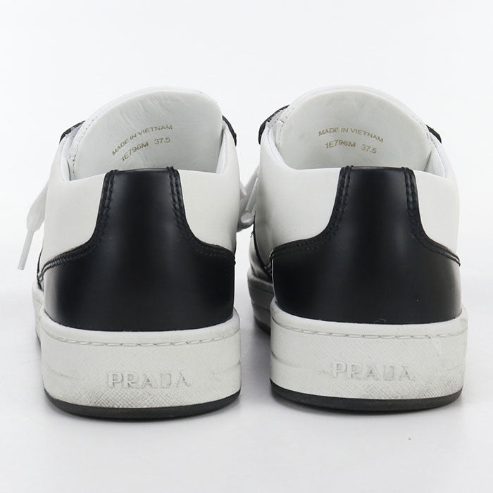 PRADA 1E796M triangle logo sneakers leather white Women