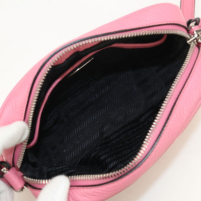 PRADA 1BH096 Shoulder Bag Safiano Crossbody bag leather pink Women