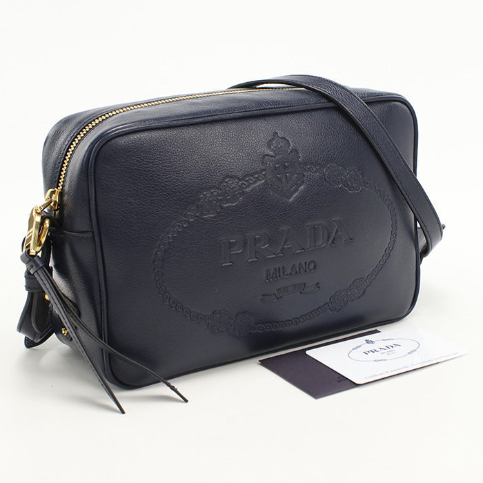 PRADA 1BH089 2EBJ F0216 Small  Calfskin/Small Shoulder Bag navy Women