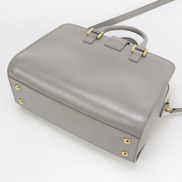 SAINT LAURENT SL90550 Baby mosquito bus Handbag leather gray Women