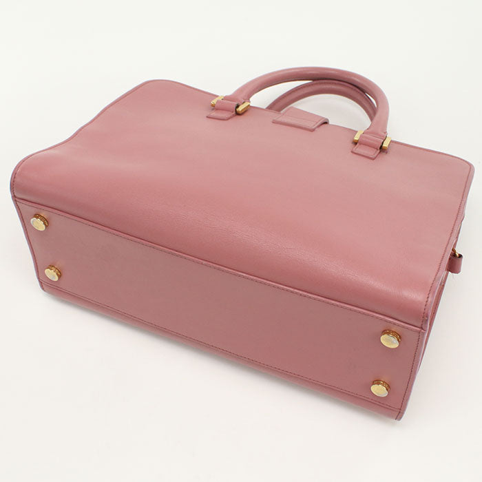 SAINT LAURENT 357395 Handbag Baby mosquito bus 2WAYTote Bag leather pink Women
