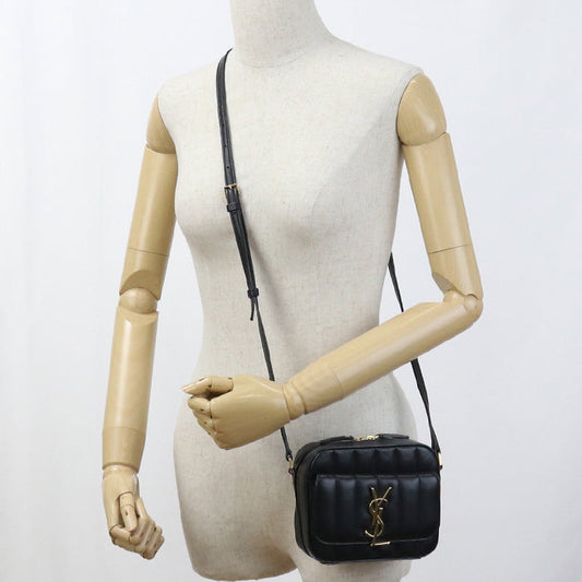 SAINT LAURENT 554075 Shoulder Bag VICKY Camera bag leather black Women