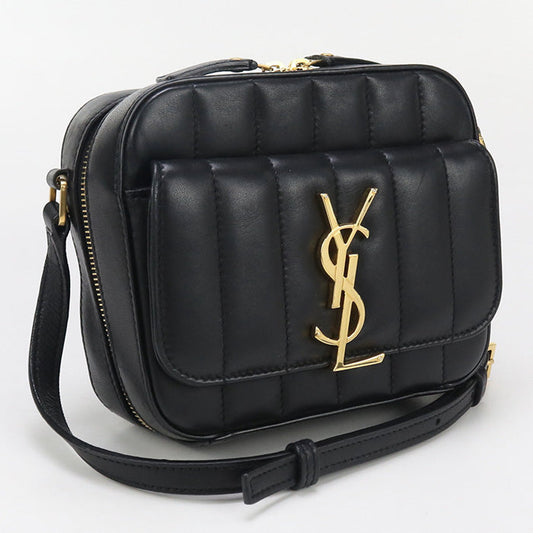 SAINT LAURENT 554075 Shoulder Bag VICKY Camera bag leather black Women