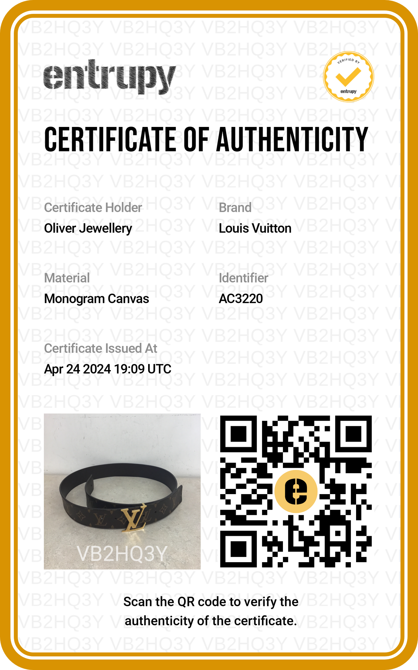 Louis Vuitton 2020 Monogram Canvas & Brown Leather LV Initiales 40 MM Reversible Belt, Size 95 38