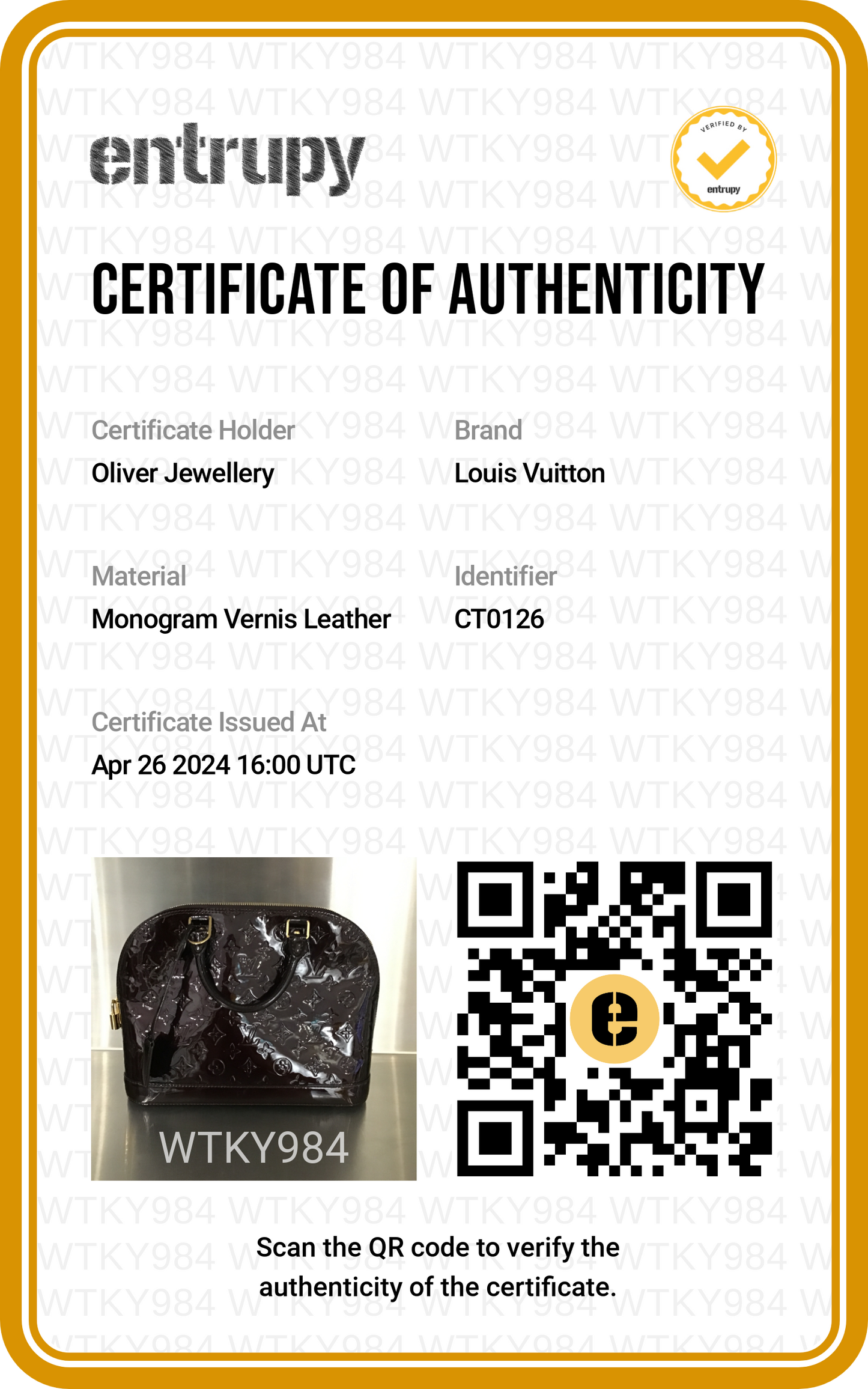 Louis Vuitton Amarante Monogram Vernis Alma PM