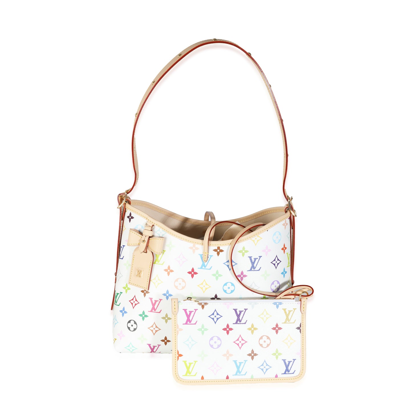 Louis Vuitton x TM White Multicolore Monogram Canvas Carryall PM NM