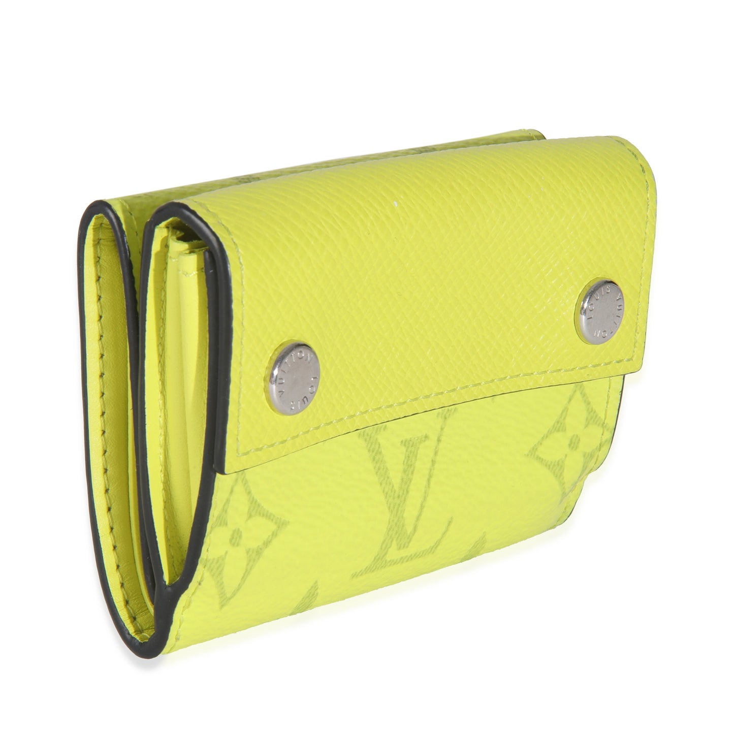 Louis Vuitton Yellow Tiagrama Discovery Compact Wallet