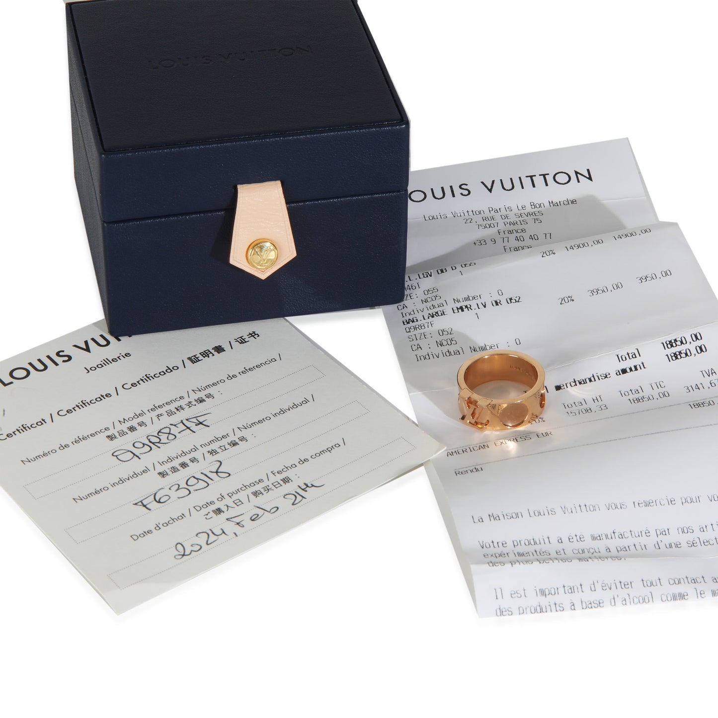Louis Vuitton Rose GoldEmpreinte Large Ring