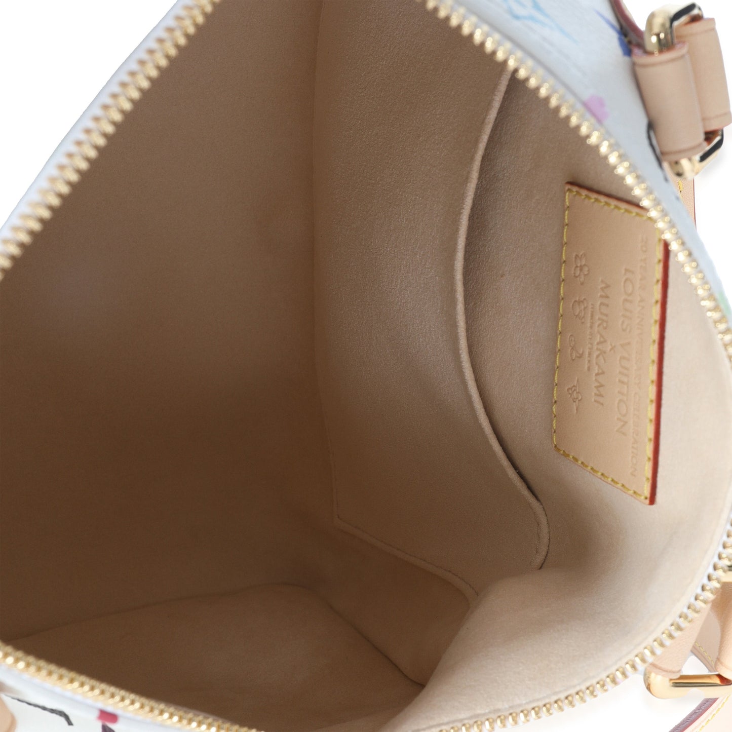 Louis Vuitton x TM Monogram White Multicolor Canvas Speedy Bandouliere 25