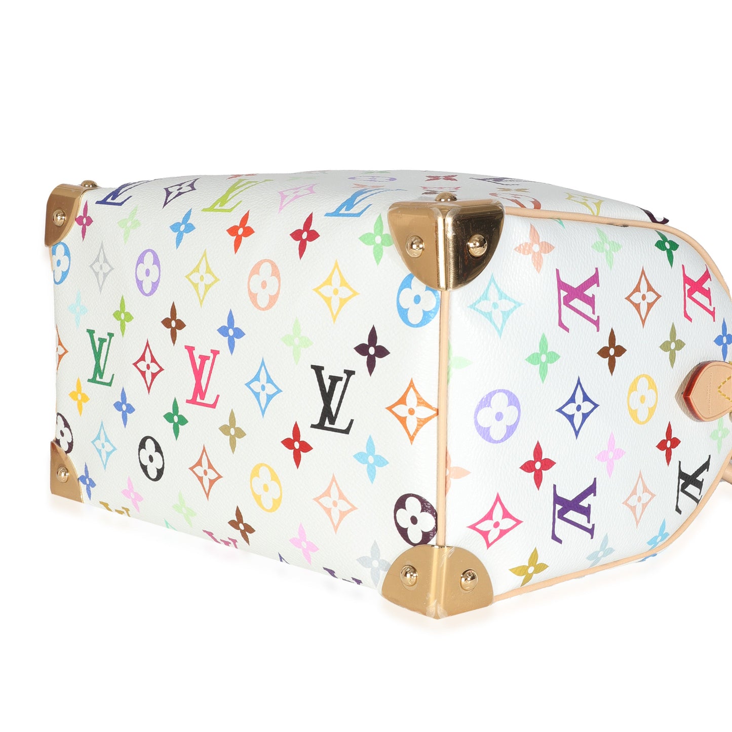 Louis Vuitton x TM Monogram White Multicolor Canvas Speedy Bandouliere 25