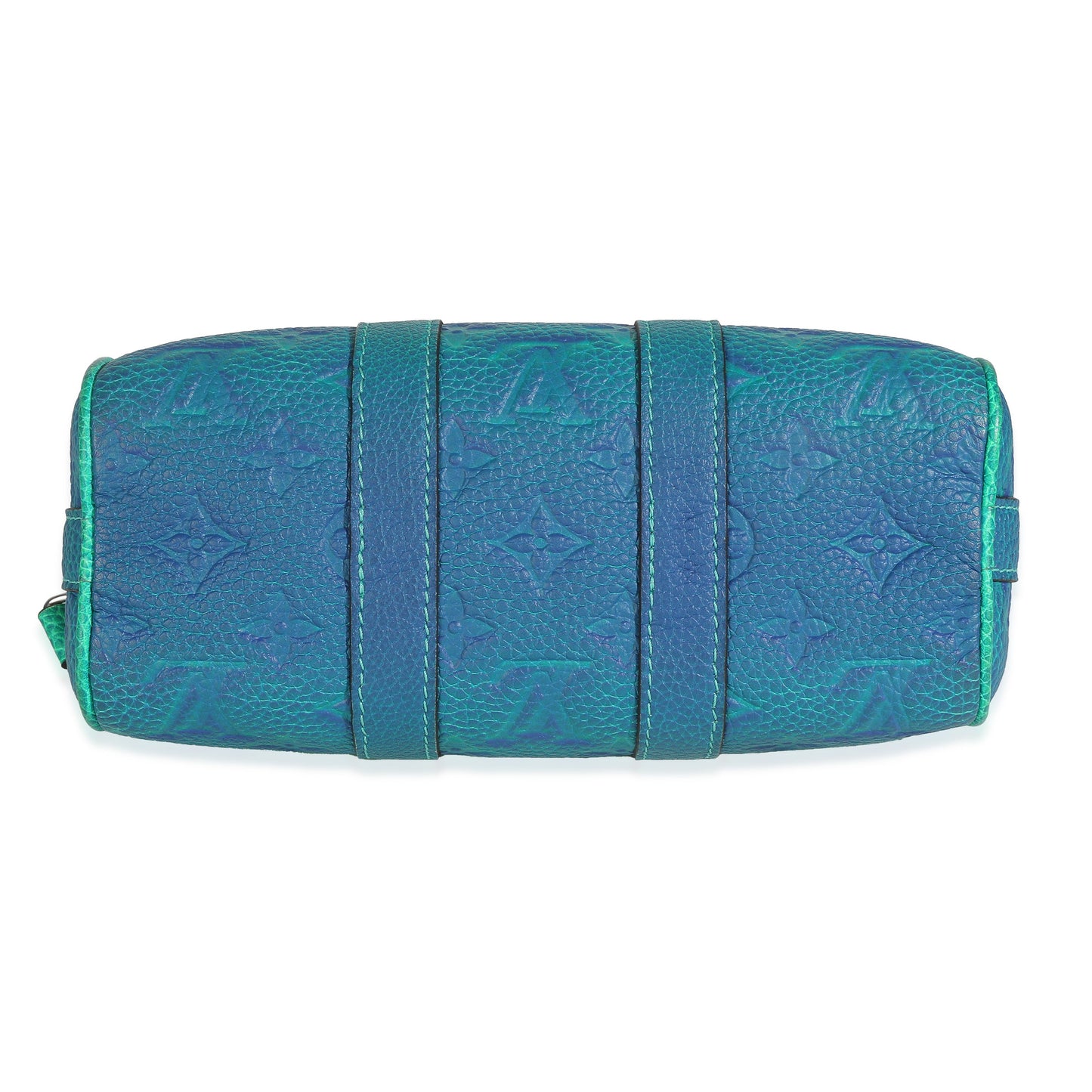 Louis Vuitton Bleu Vert Taurillon Illusion Keepall XS