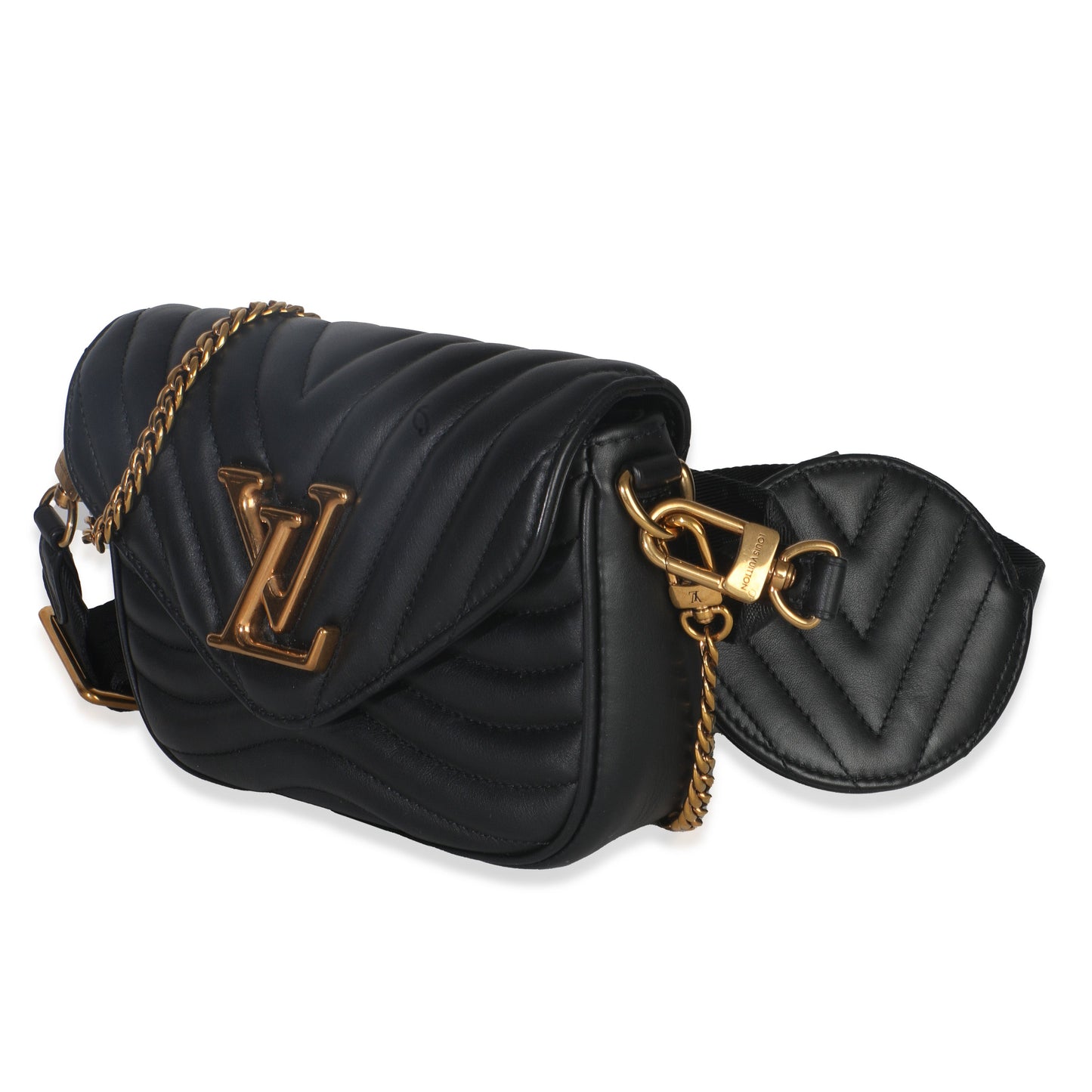 Louis Vuitton Black Calfskin New Wave Multi Pochette