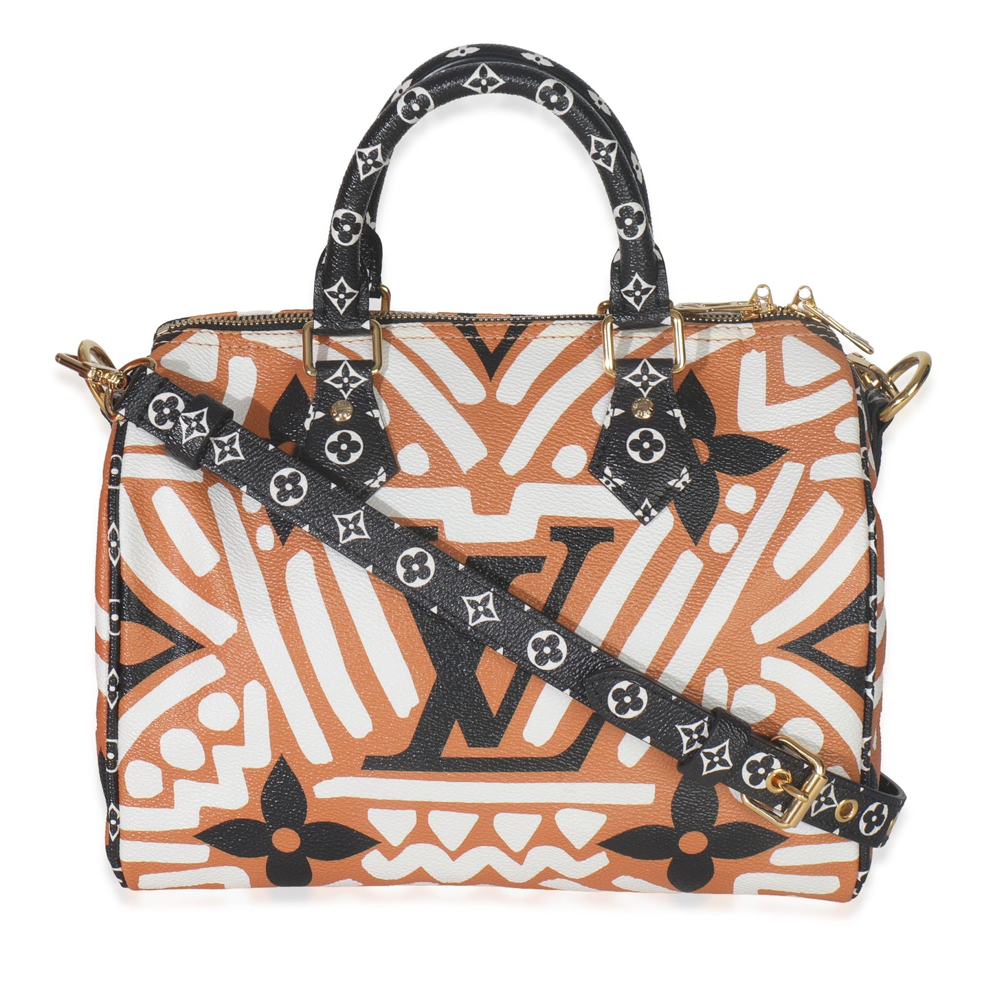 Louis Vuitton Creme Caramel Monogram Canvas Crafty Speedy Bandouliere 25